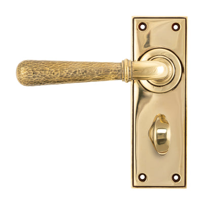 From The Anvil 46211 - Aged Brass Hammered Newbury Lever Bathroom Set #finish_aged-brass