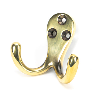 From The Anvil 46296 - Aged Brass Celtic Double Robe Hook  #finish_aged-brass