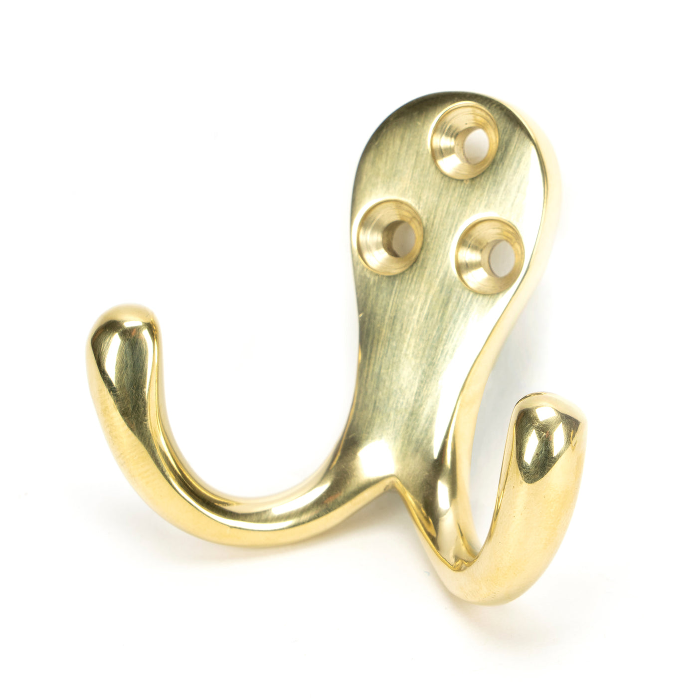 From The Anvil 46301 - Polished Brass Celtic Double Robe Hook  #finish_polished-brass