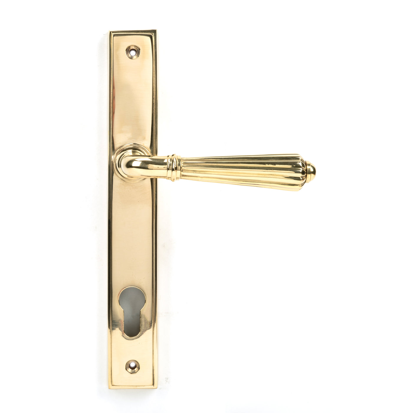 From The Anvil 46547 - Polished Brass Hinton Slimline Lever Espag. Lock Set  #finish_polished-brass