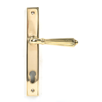 From The Anvil 46547 - Polished Brass Hinton Slimline Lever Espag. Lock Set  #finish_polished-brass