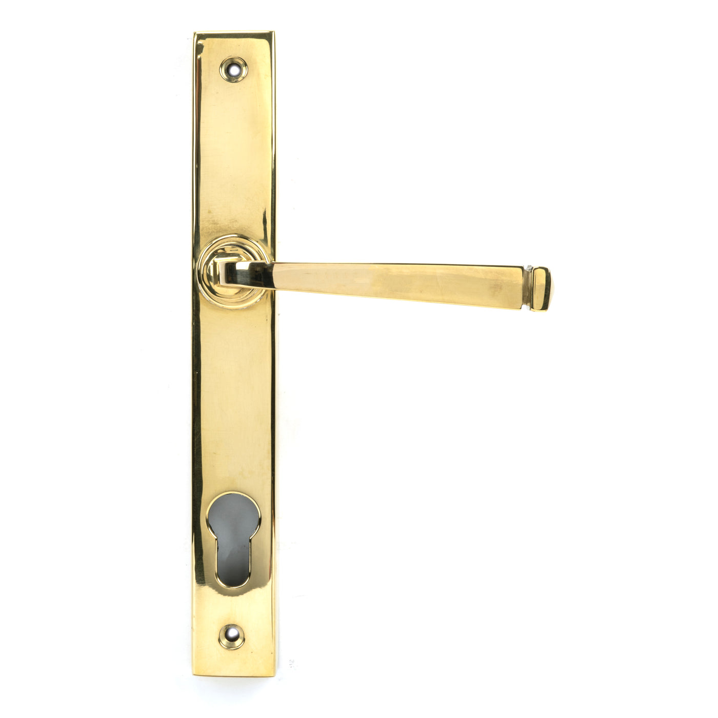 From The Anvil 46548 - Polished Brass Avon Slimline Lever Espag. Lock Set #finish_polished-brass