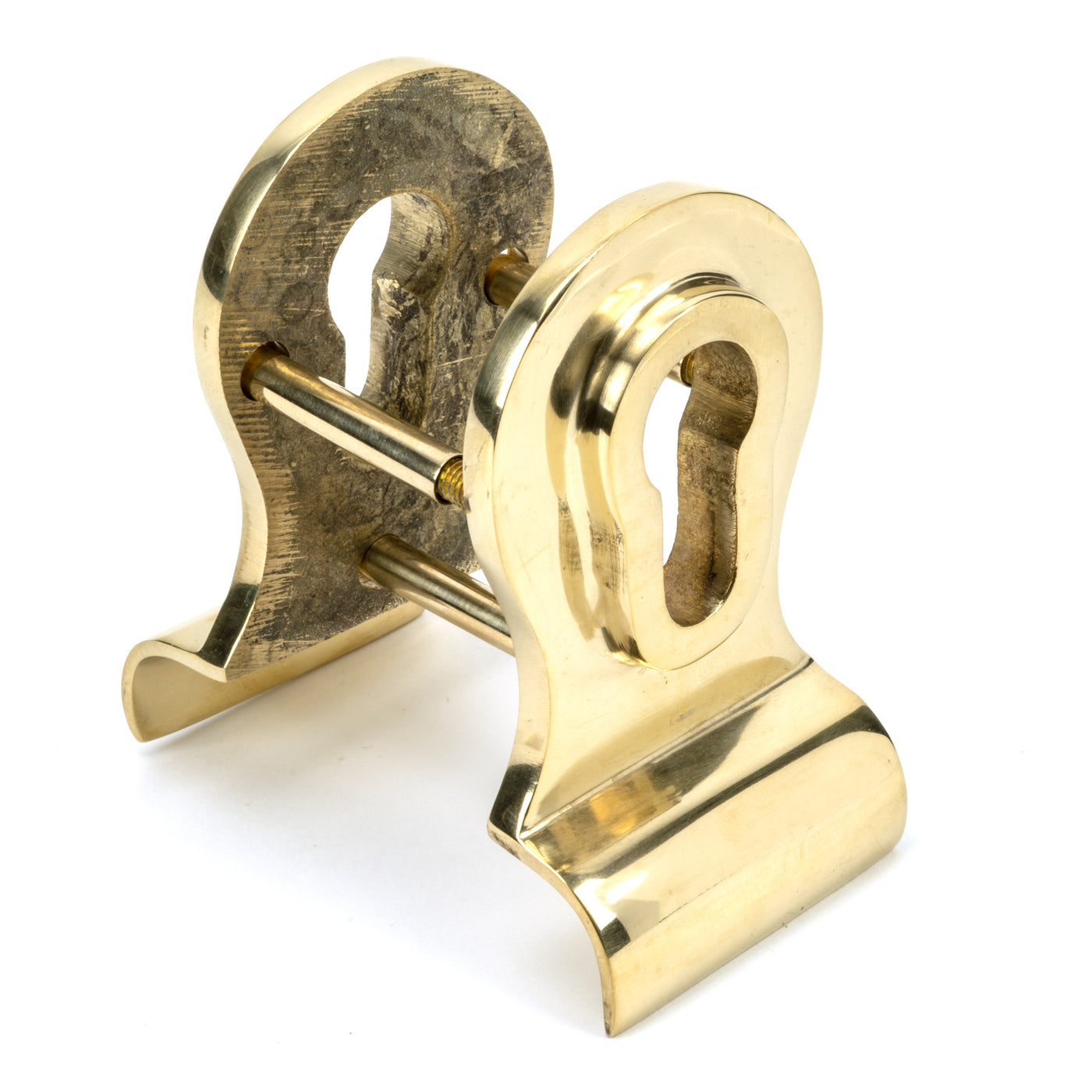 From The Anvil 46550 - Polished Brass 50mm Euro Door Pull (Back to Back fixings)  #finish_polished-brass