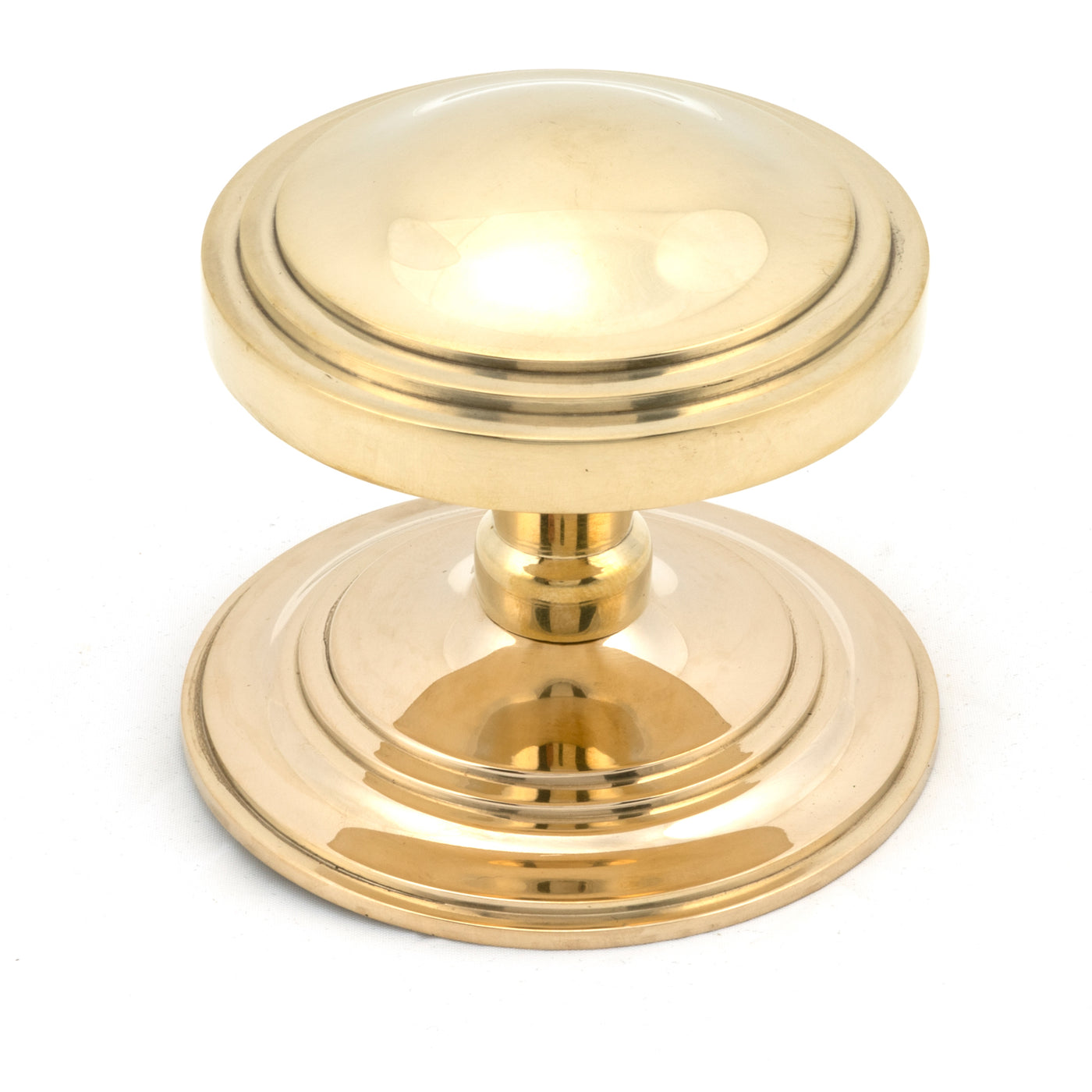 From The Anvil 46553 - Polished Brass Art Deco Centre Door Knob  #finish_polished-brass