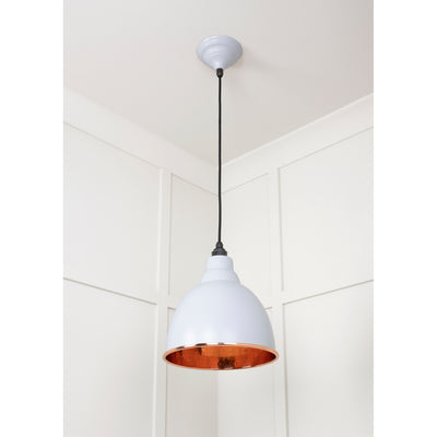 From The Anvil 49500BI - Hammered Copper Brindley Pendant in Birch #finish_birch