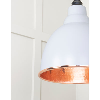 From The Anvil 49500BI - Hammered Copper Brindley Pendant in Birch #finish_birch