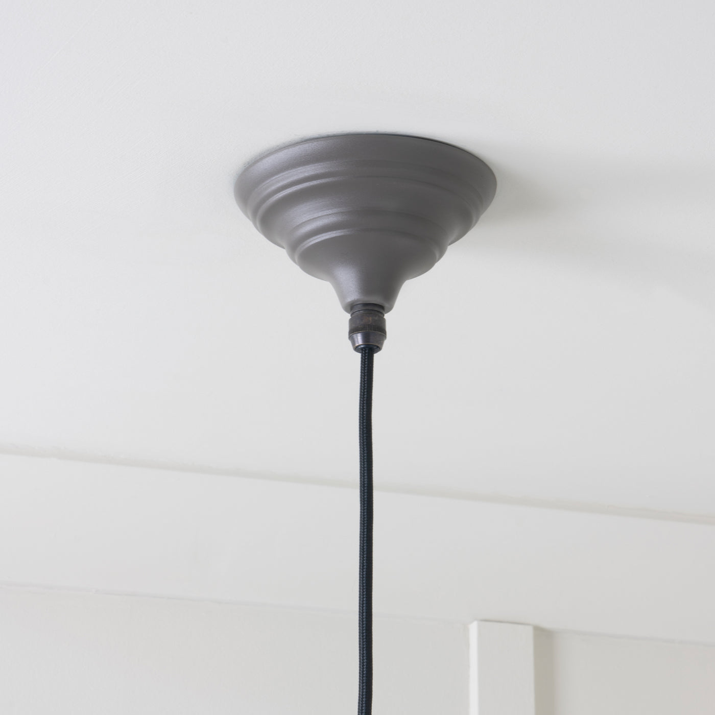 From The Anvil 49500BL - Hammered Copper Brindley Pendant in Bluff #finish_bluff