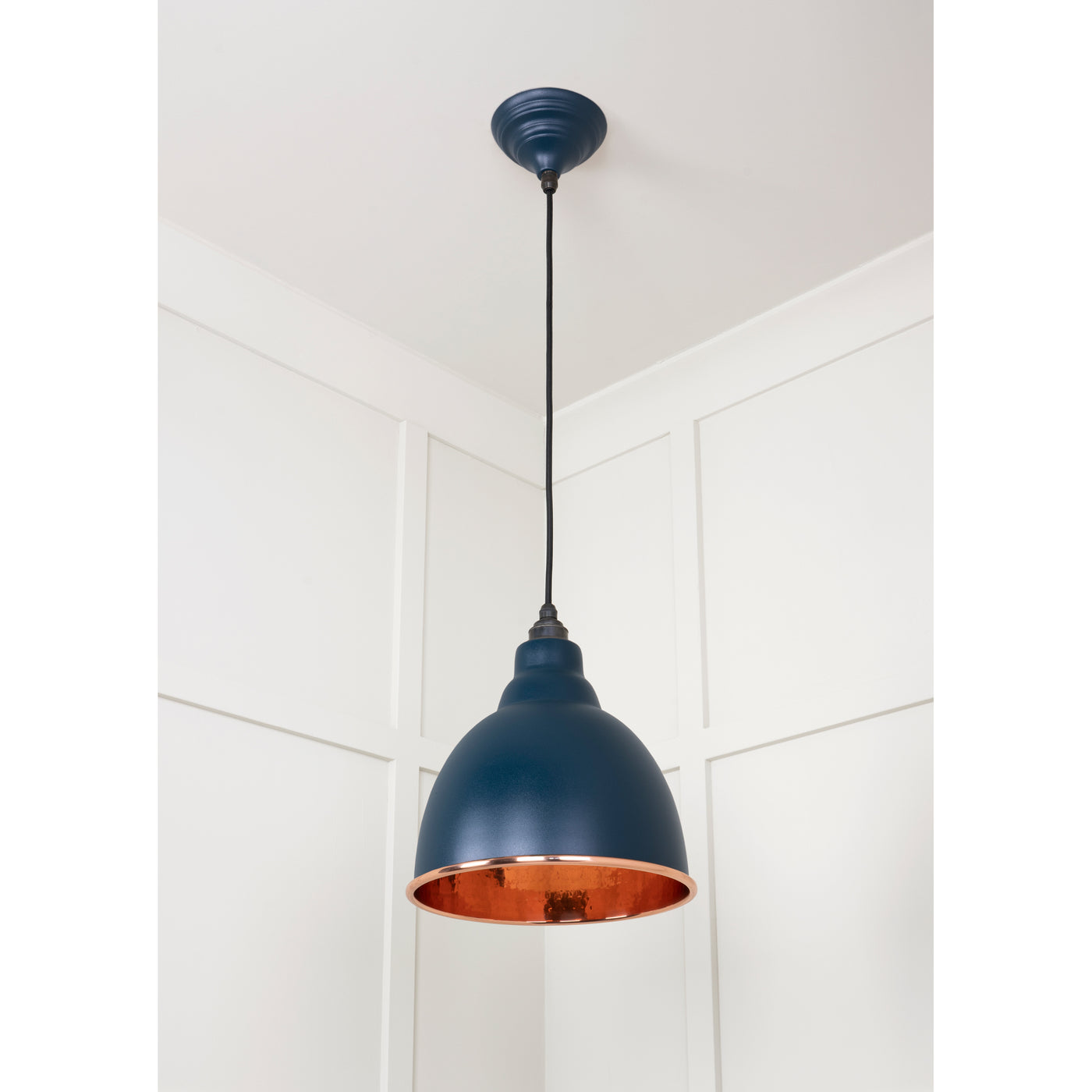 From The Anvil 49500DU - Hammered Copper Brindley Pendant in Dusk #finish_dusk