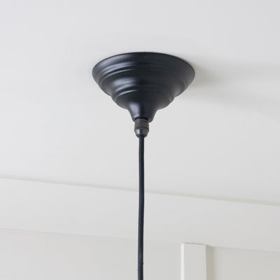 From The Anvil 49500EB - Hammered Copper Brindley Pendant in Elan Black #finish_elan-black