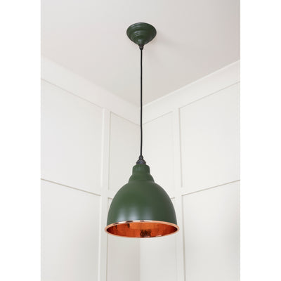 From The Anvil 49500H - Hammered Copper Brindley Pendant in Heath #finish_heath