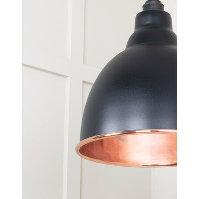 From The Anvil 49500SEB - Smooth Copper Brindley Pendant in Elan Black #finish_elan-black