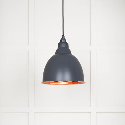 From The Anvil 49500SL - Hammered Copper Brindley Pendant in Slate  #finish_slate