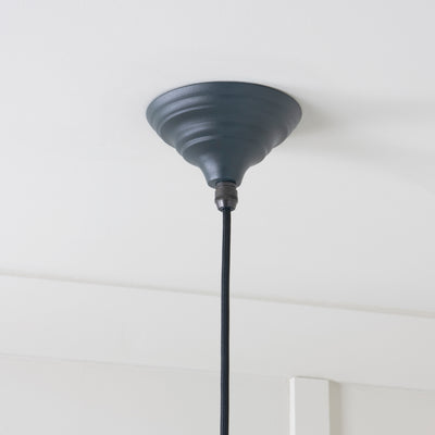 From The Anvil 49500SO - Hammered Copper Brindley Pendant in Soot #finish_soot