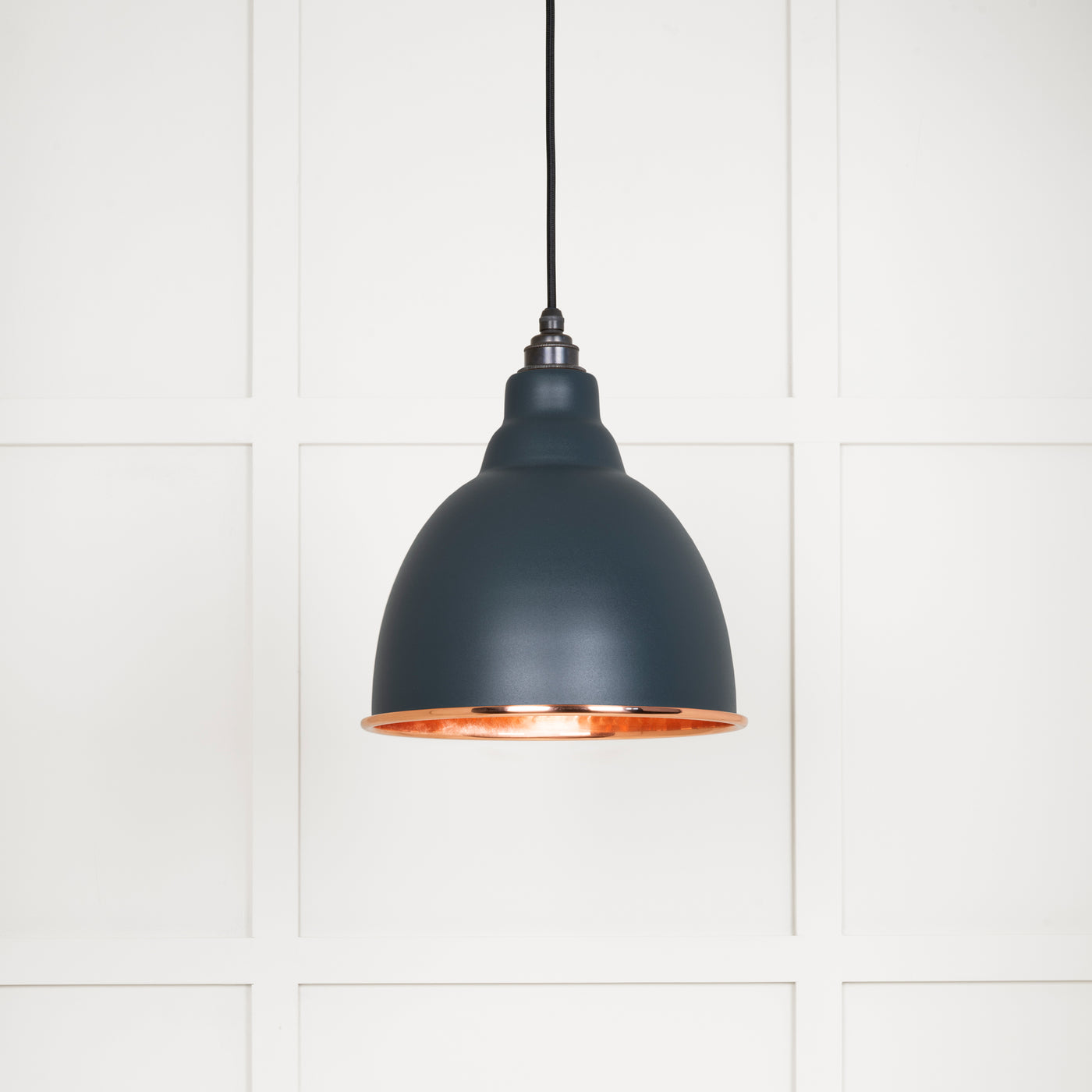 From The Anvil 49500SO - Hammered Copper Brindley Pendant in Soot  #finish_soot