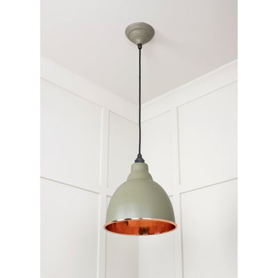 From The Anvil 49500TU - Hammered Copper Brindley Pendant in Tump #finish_tump