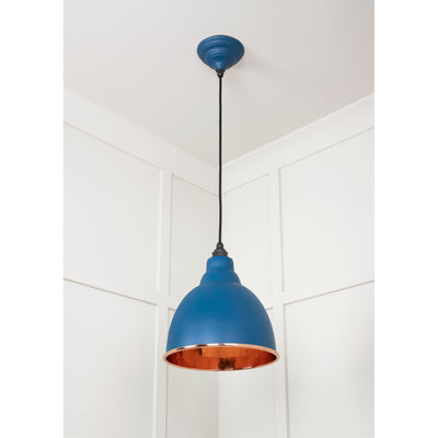 From The Anvil 49500U - Hammered Copper Brindley Pendant in Upstream #finish_upstream