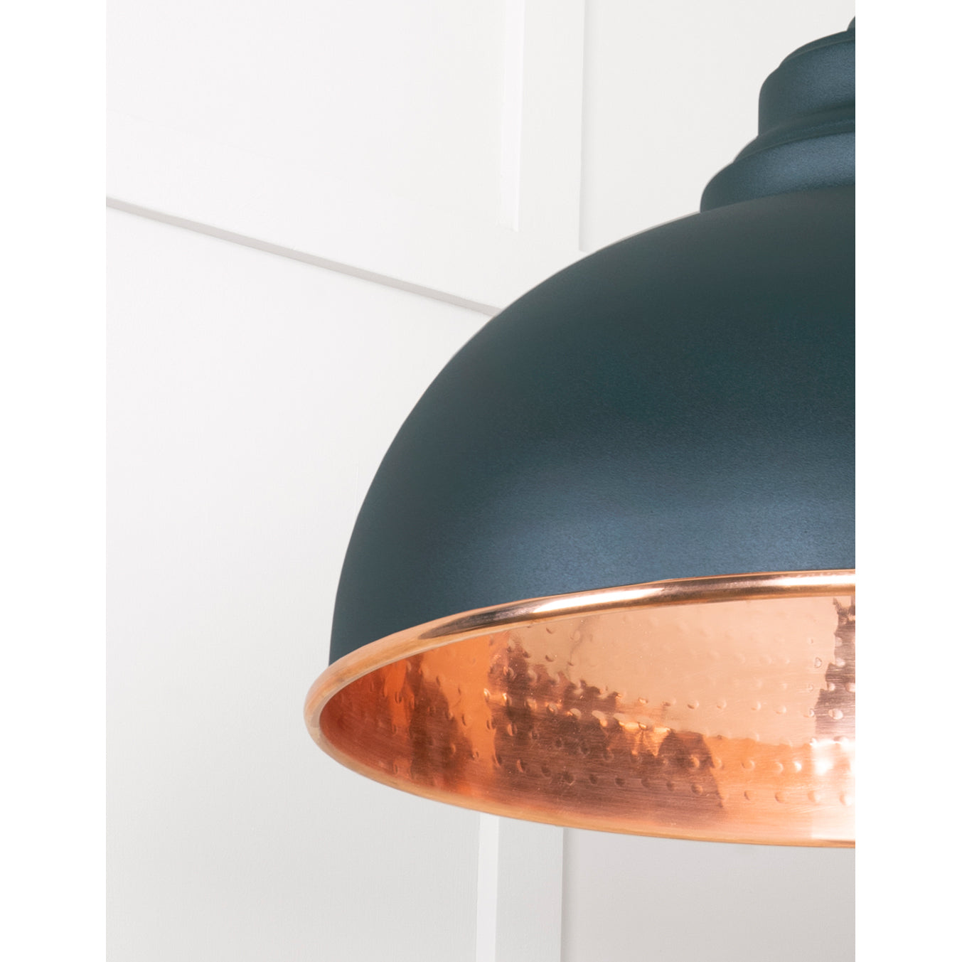 From The Anvil 49501DI - Hammered Copper Harborne Pendant in Dingle #finish_dingle