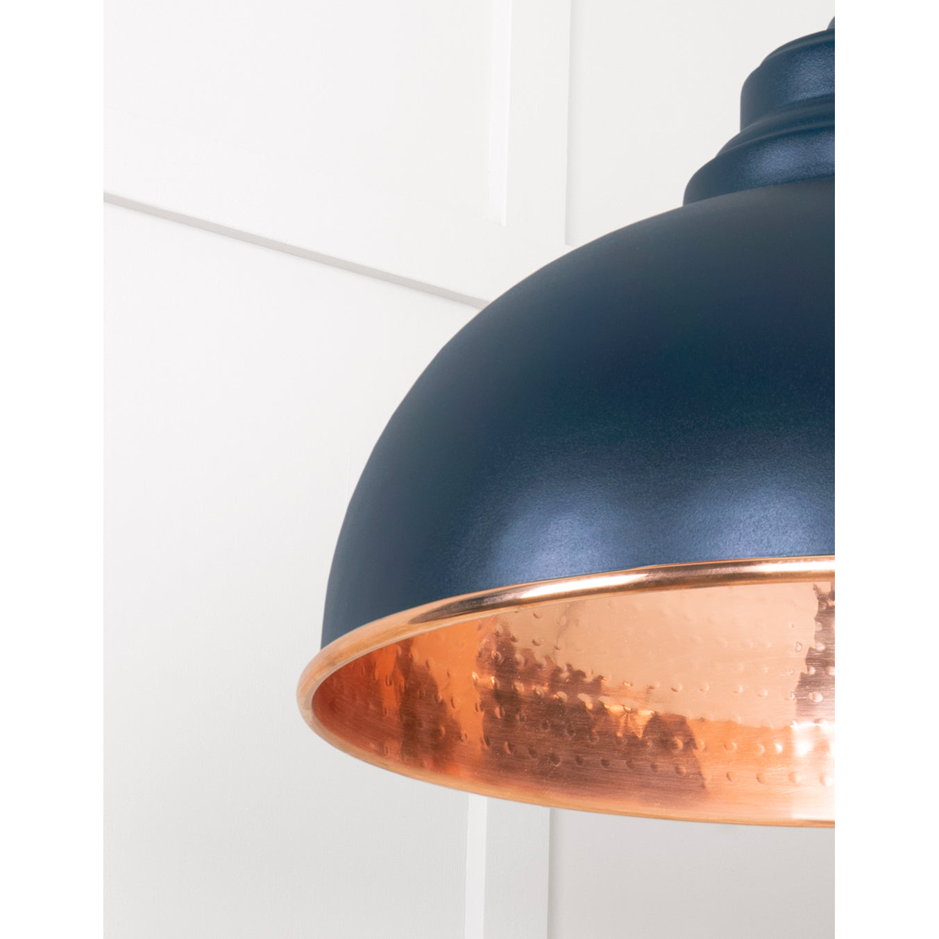 From The Anvil 49501DU - Hammered Copper Harborne Pendant in Dusk #finish_dusk