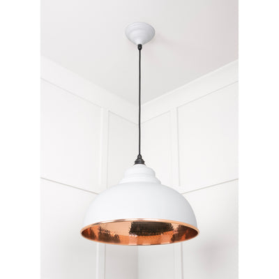 From The Anvil 49501F - Hammered Copper Harborne Pendant in Flock #finish_flock