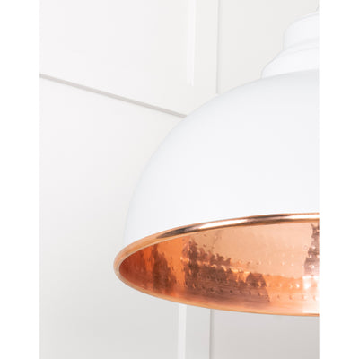 From The Anvil 49501F - Hammered Copper Harborne Pendant in Flock #finish_flock