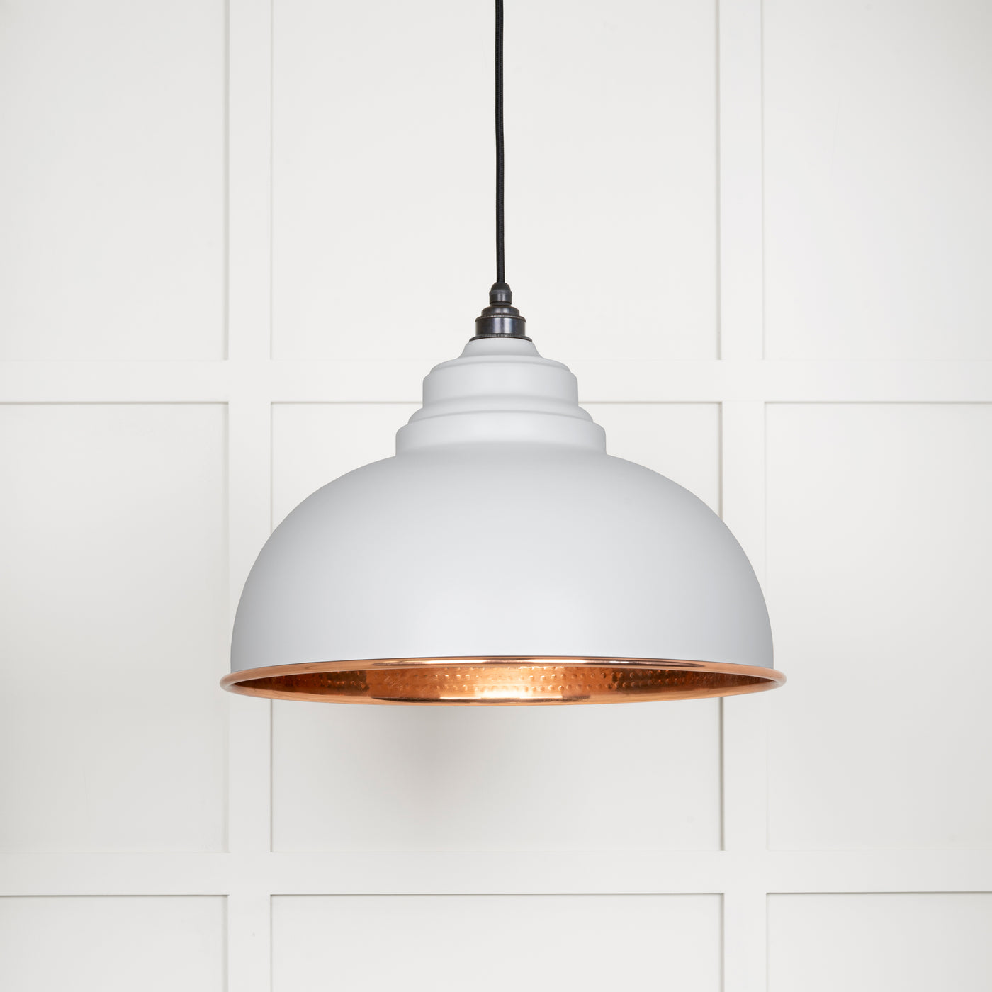 From The Anvil 49501F - Hammered Copper Harborne Pendant in Flock  #finish_flock