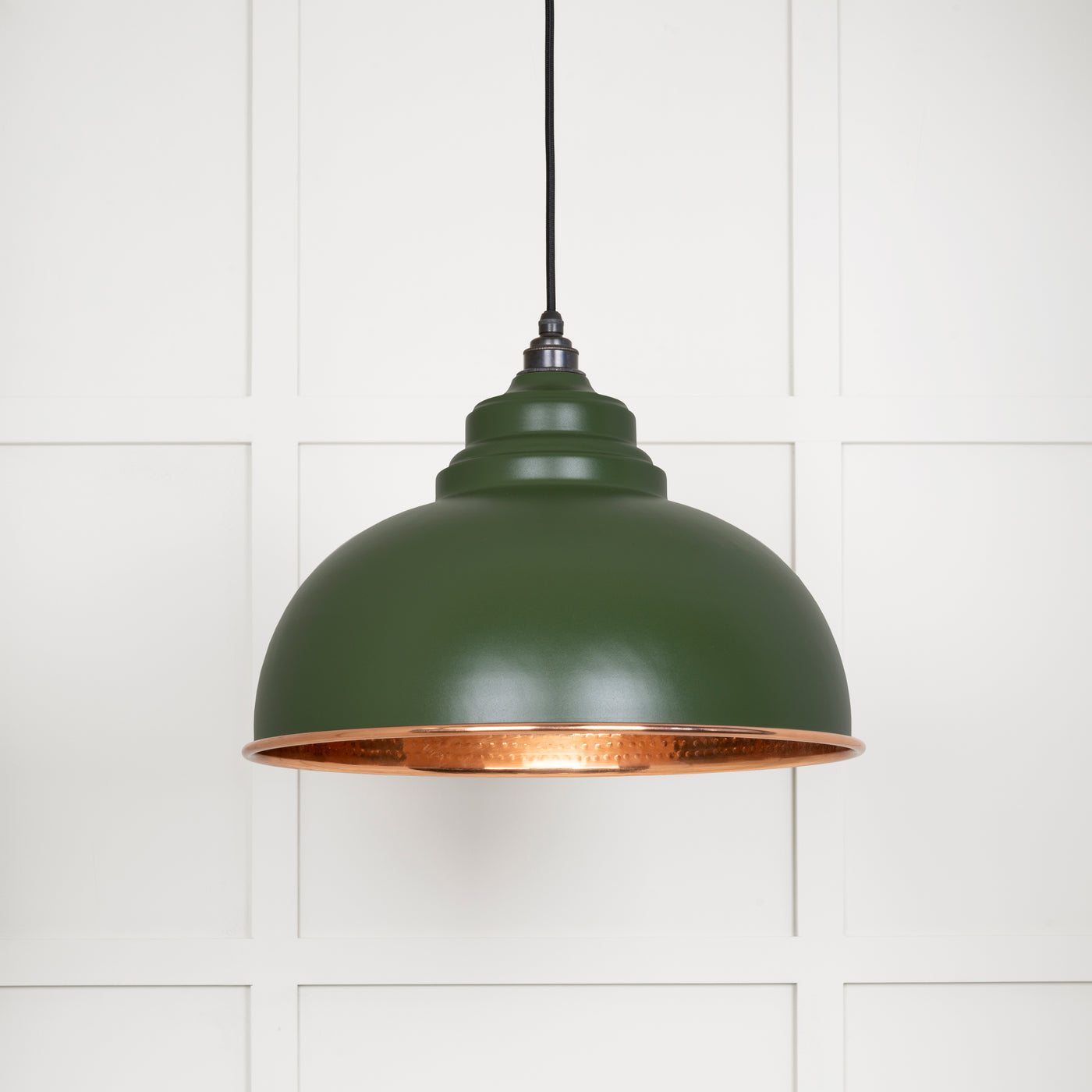 From The Anvil 49501H - Hammered Copper Harborne Pendant in Heath  #finish_heath