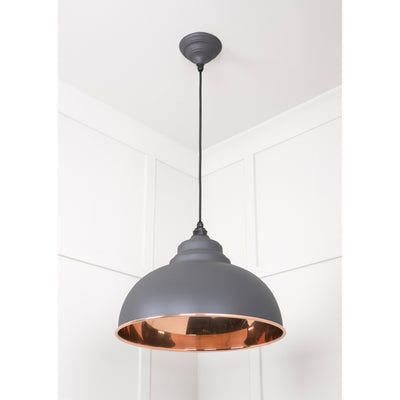 From The Anvil 49501SBL - Smooth Copper Harborne Pendant in Bluff #finish_bluff