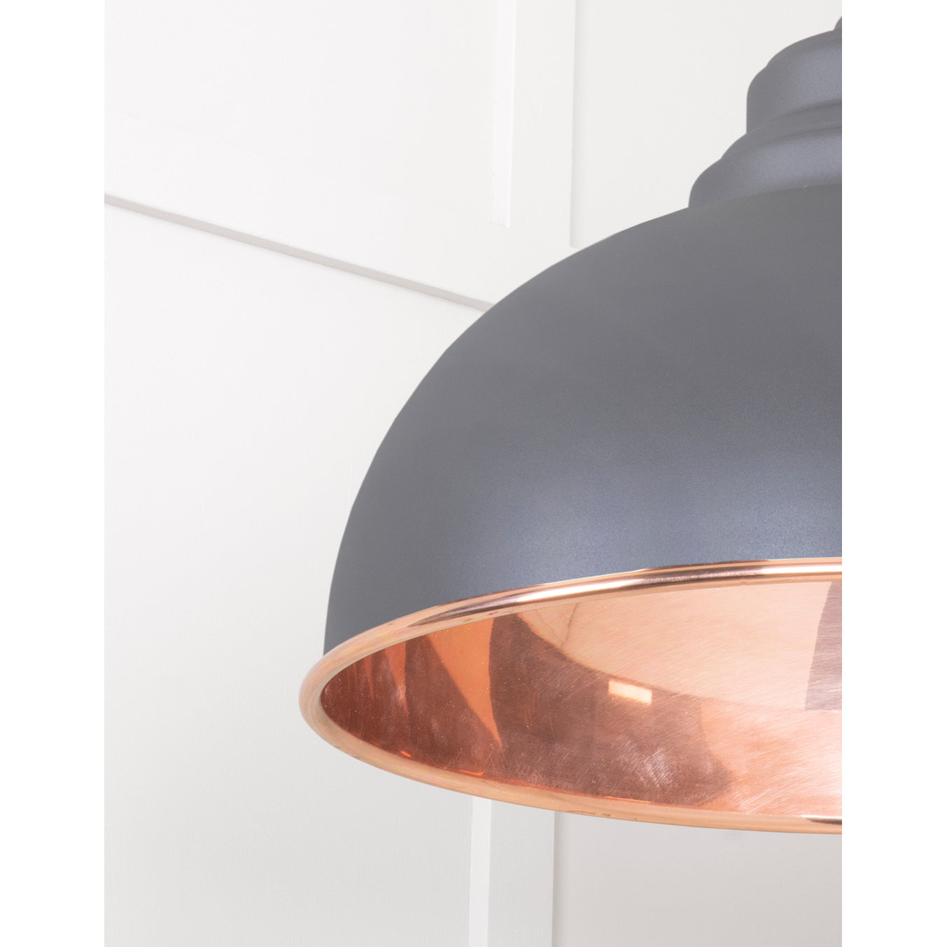 From The Anvil 49501SBL - Smooth Copper Harborne Pendant in Bluff #finish_bluff