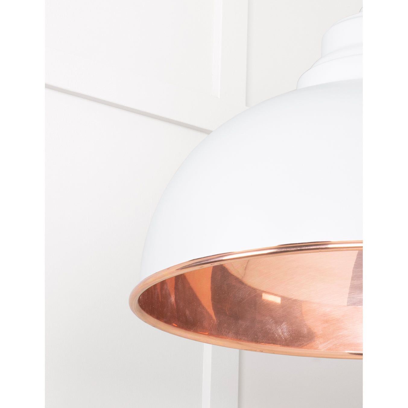 From The Anvil 49501SF - Smooth Copper Harborne Pendant in Flock #finish_flock