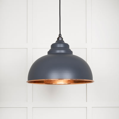 From The Anvil 49501SL - Hammered Copper Harborne Pendant in Slate  #finish_slate