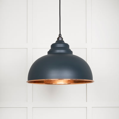 From The Anvil 49501SO - Hammered Copper Harborne Pendant in Soot  #finish_soot