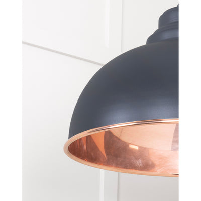 From The Anvil 49501SSL - Smooth Copper Harborne Pendant in Slate #finish_slate