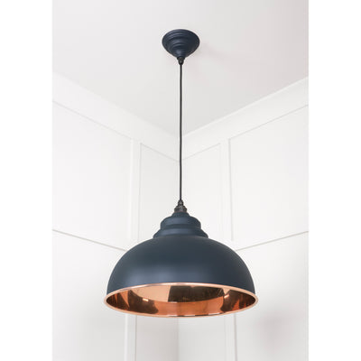 From The Anvil 49501SSO - Smooth Copper Harborne Pendant in Soot #finish_soot