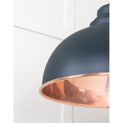 From The Anvil 49501SSO - Smooth Copper Harborne Pendant in Soot #finish_soot