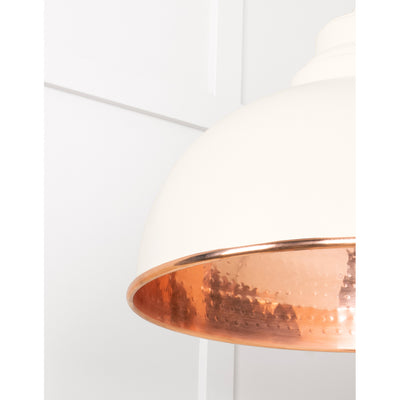 From The Anvil 49501TE - Hammered Copper Harborne Pendant in Teasel #finish_teasel