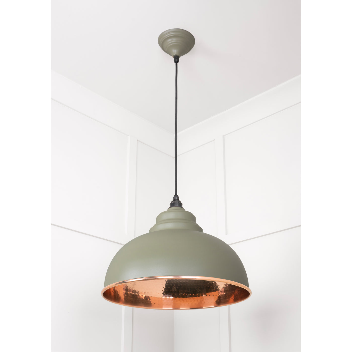 From The Anvil 49501TU - Hammered Copper Harborne Pendant in Tump #finish_tump