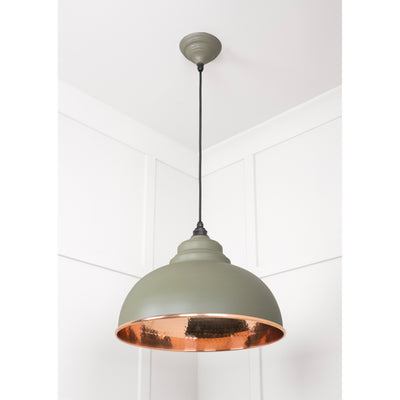 From The Anvil 49501TU - Hammered Copper Harborne Pendant in Tump #finish_tump