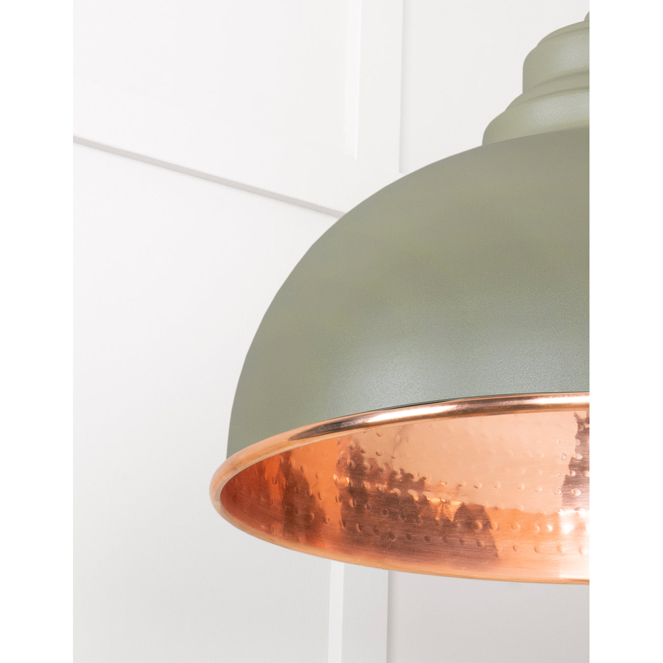 From The Anvil 49501TU - Hammered Copper Harborne Pendant in Tump #finish_tump