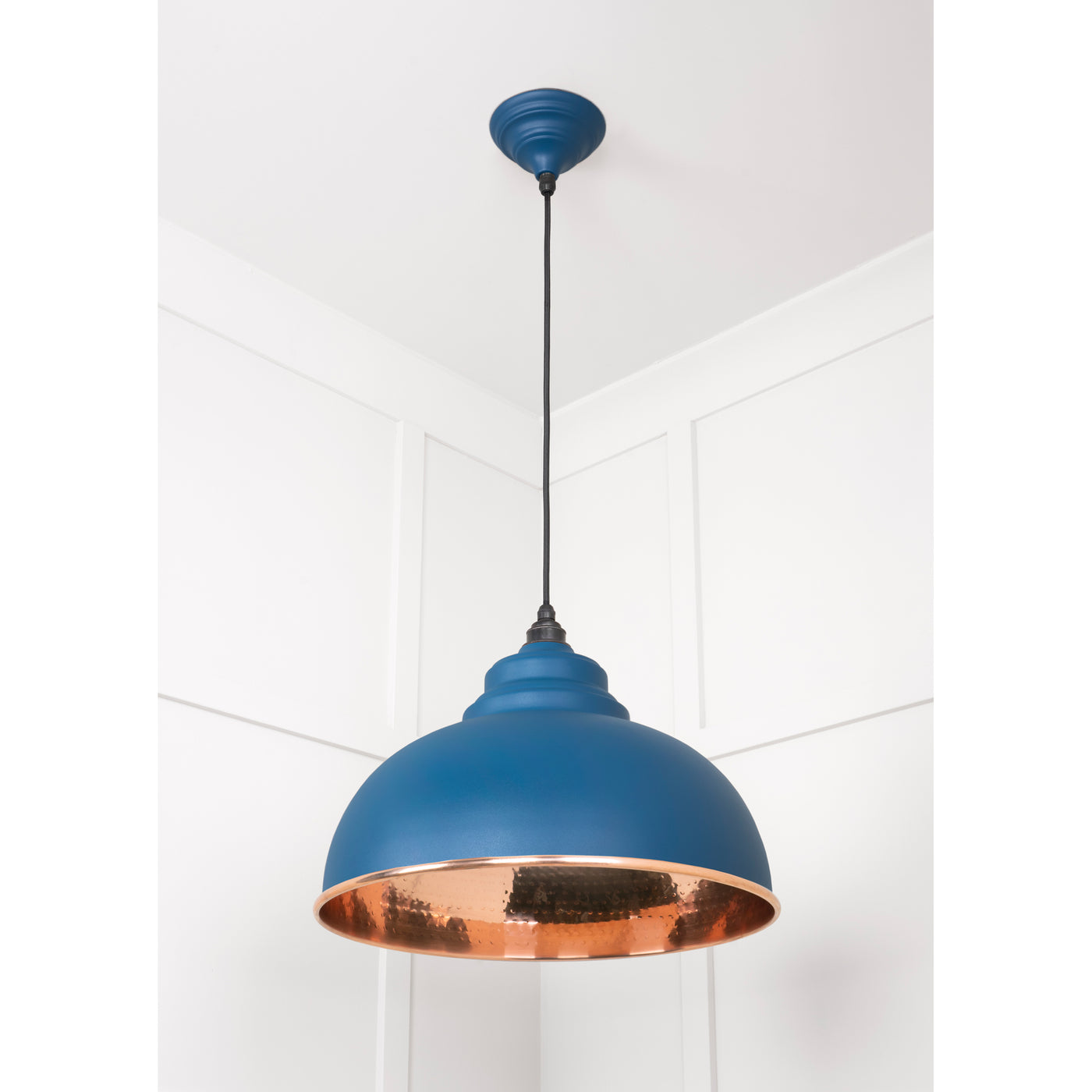 From The Anvil 49501U - Hammered Copper Harborne Pendant in Upstream #finish_upstream