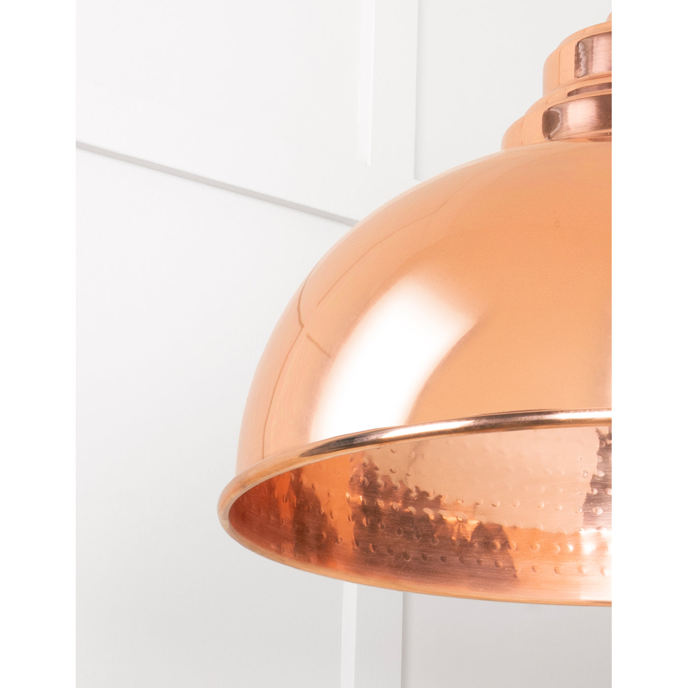 From The Anvil 49501 - Hammered Copper Harborne Pendant #finish_hammered-copper