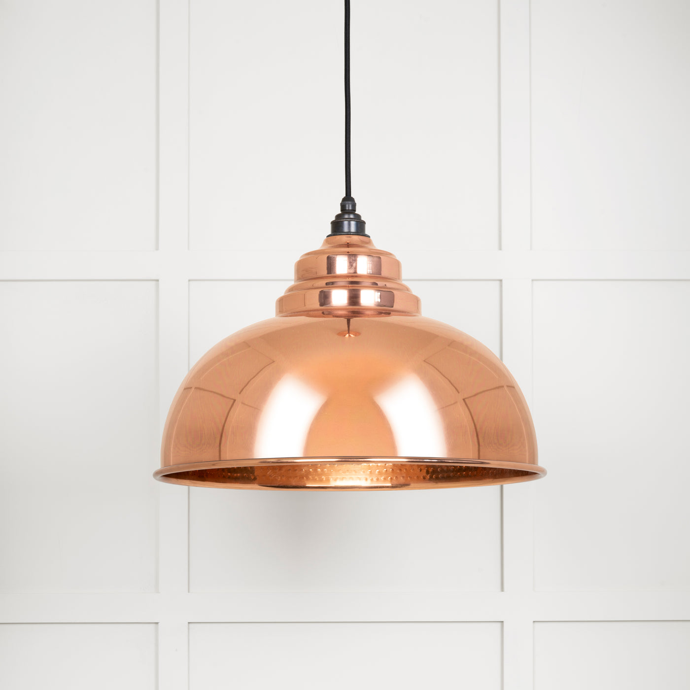 From The Anvil 49501 - Hammered Copper Harborne Pendant  #finish_hammered-copper