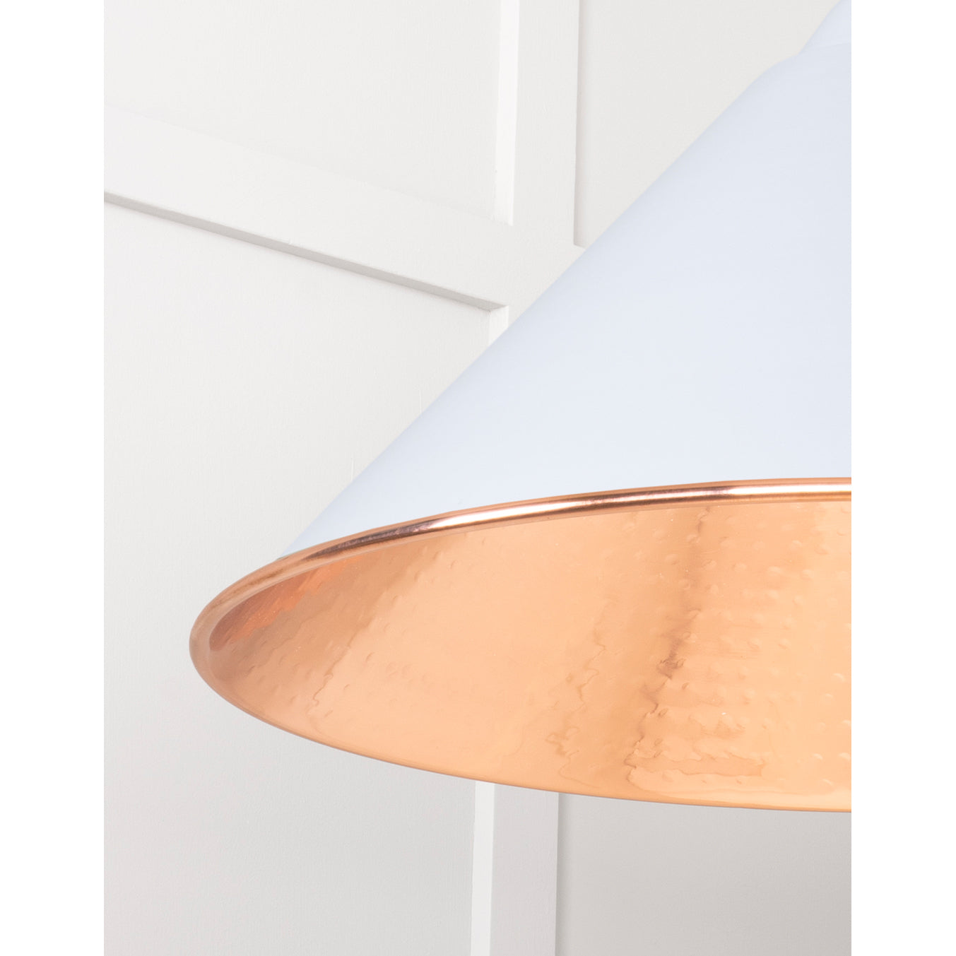 From The Anvil 49503BI - Hammered Copper Hockley Pendant in Birch #finish_birch