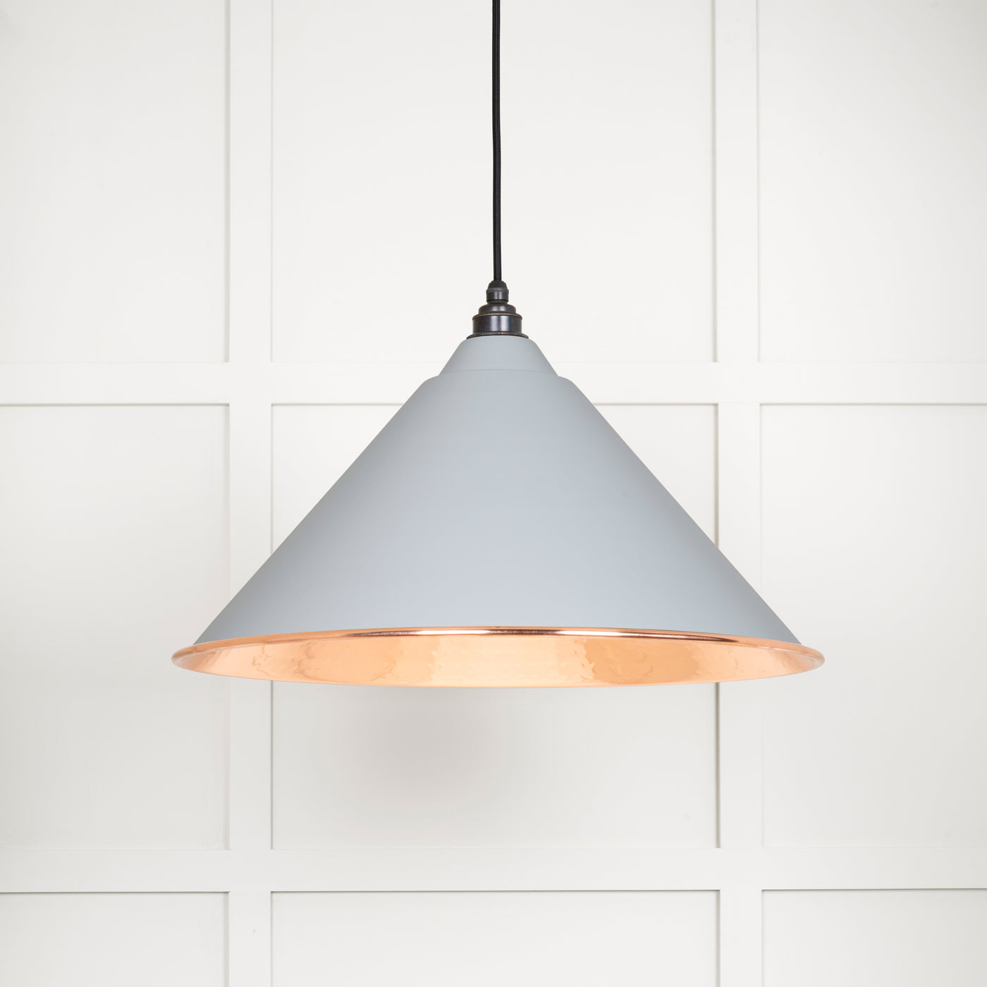 From The Anvil 49503BI - Hammered Copper Hockley Pendant in Birch  #finish_birch