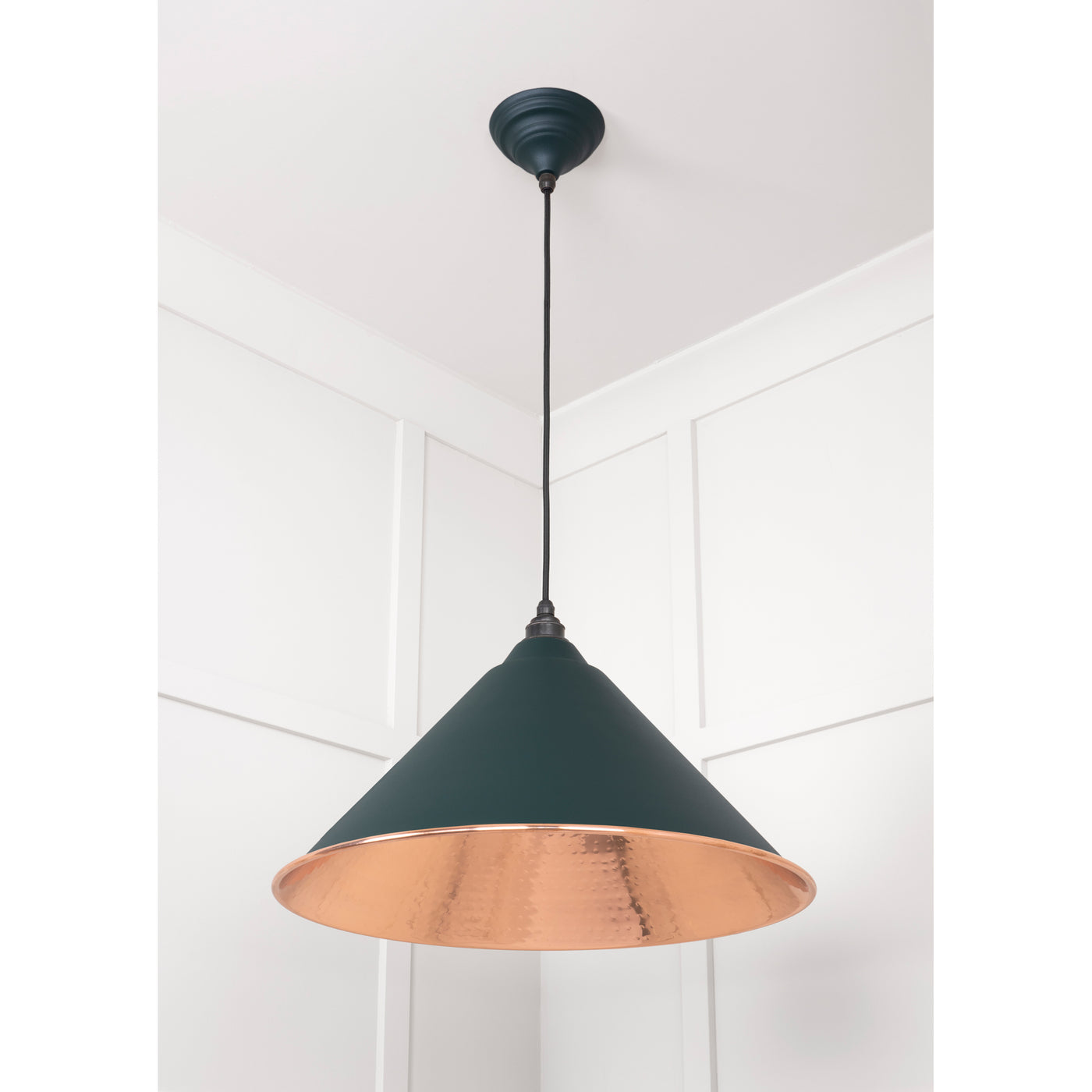 From The Anvil 49503DI - Hammered Copper Hockley Pendant in Dingle #finish_dingle