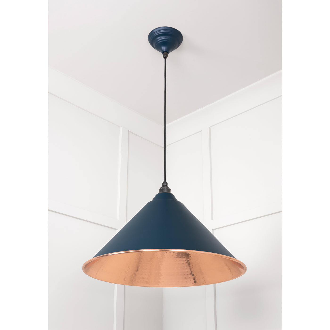 From The Anvil 49503DU - Hammered Copper Hockley Pendant in Dusk #finish_dusk