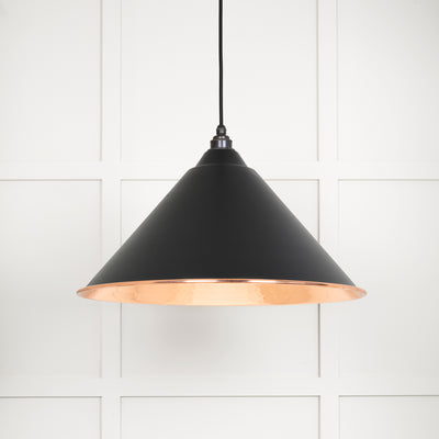 From The Anvil 49503EB - Hammered Copper Hockley Pendant in Elan Black  #finish_elan-black