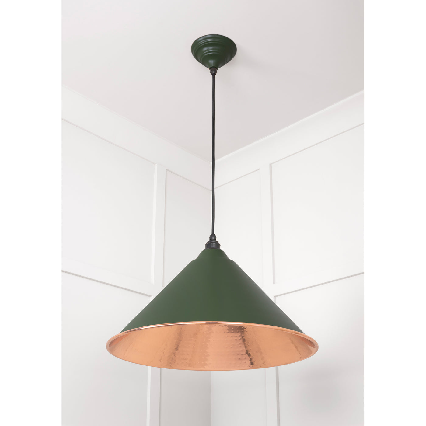 From The Anvil 49503H - Hammered Copper Hockley Pendant in Heath #finish_heath