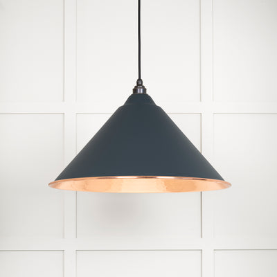 From The Anvil 49503SO - Hammered Copper Hockley Pendant in Soot  #finish_soot