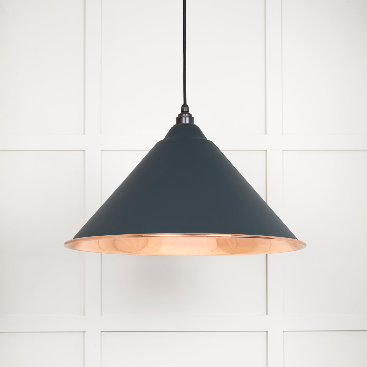 From The Anvil 49503SSO - Smooth Copper Hockley Pendant in Soot  #finish_soot