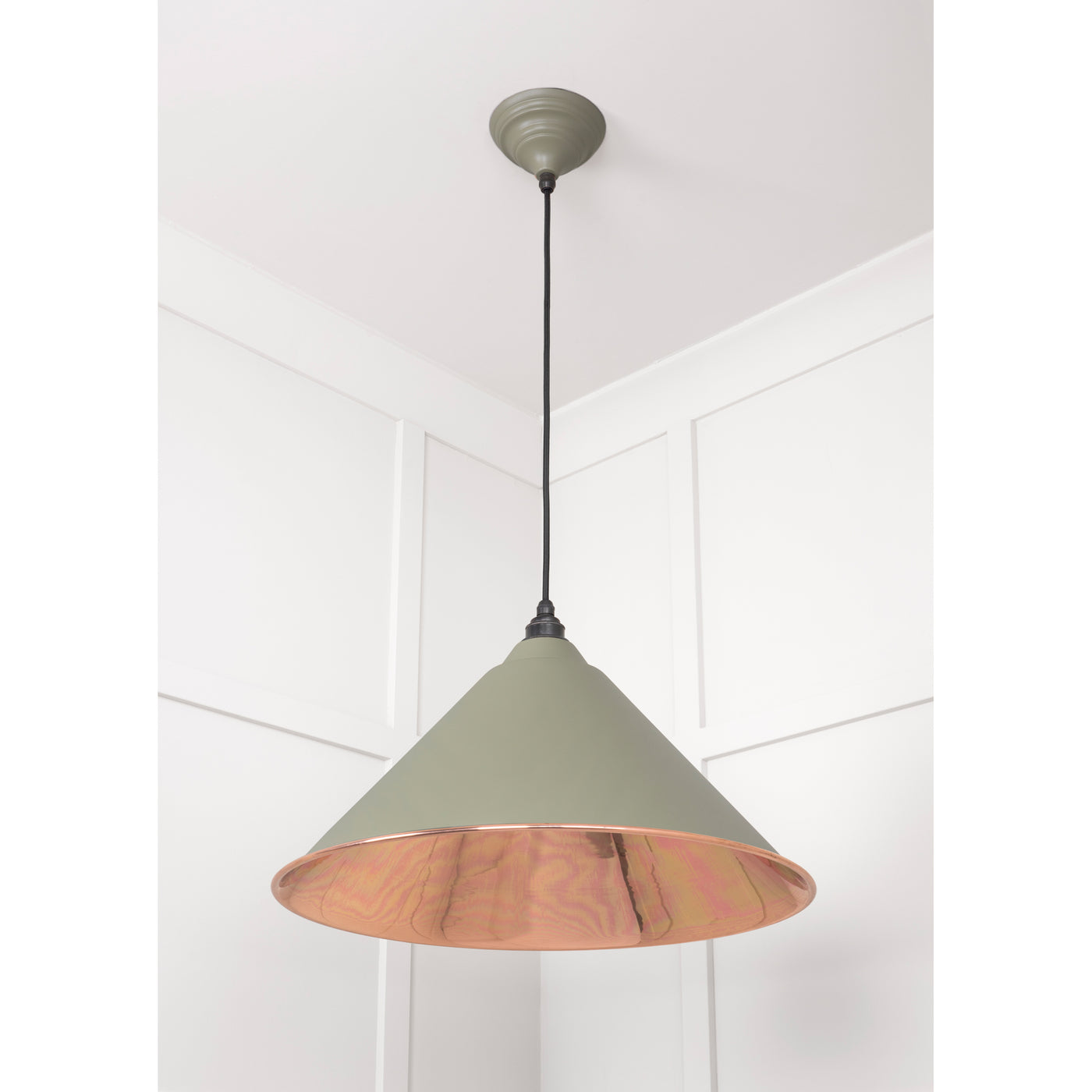 From The Anvil 49503STU - Smooth Copper Hockley Pendant in Tump #finish_tump